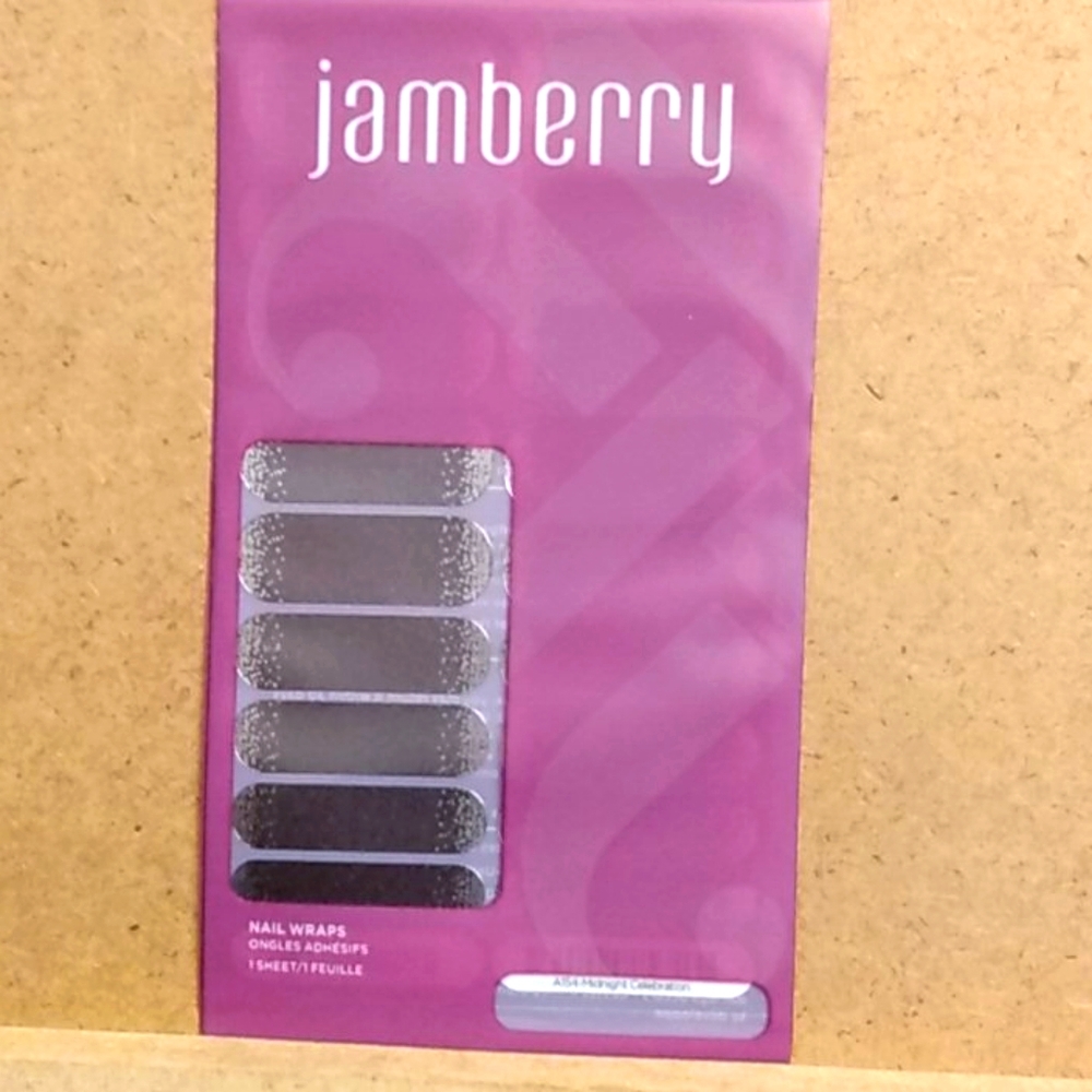 Jamberry Midnight Celebration Nail Wraps, Metallic